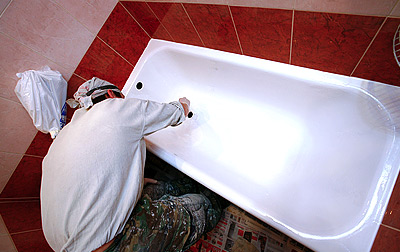 Реставрация ванн с помощью эмали